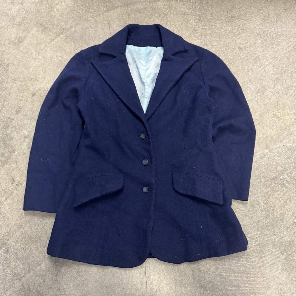 Women's Navy Equestrian Hunt Coat Women's Riding Show Jacket Blazer Blue XS